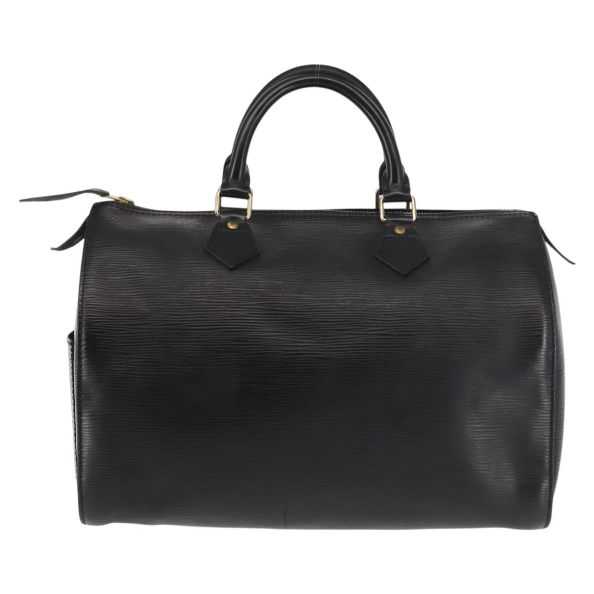 LOUIS VUITTON Epi Speedy 30 Hand Bag Noir Black M43002 LV Auth 128913