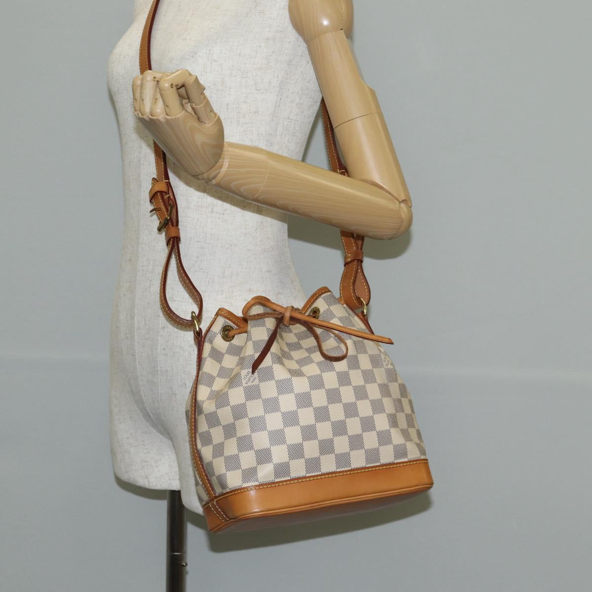 LOUIS VUITTON Damier Azur Noe BB Shoulder Bag N41220 LV Auth 128930A