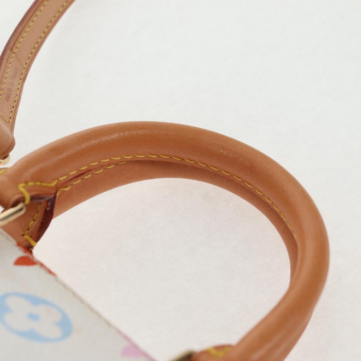 LOUIS VUITTON Monogram Multicolor Mini Speedy Hand Bag White M92645 Auth 128931A