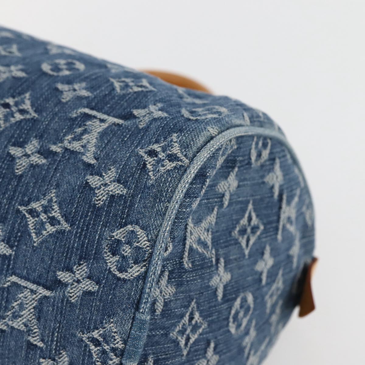 LOUIS VUITTON Monogram Denim Neo Speedy Hand Bag Blue M95019 LV Auth 128934V
