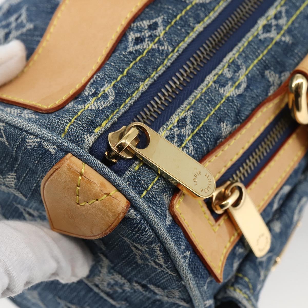 LOUIS VUITTON Monogram Denim Neo Speedy Hand Bag Blue M95019 LV Auth 128934V