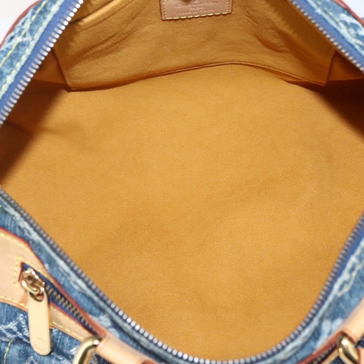 LOUIS VUITTON Monogram Denim Neo Speedy Hand Bag Blue M95019 LV Auth 128934V