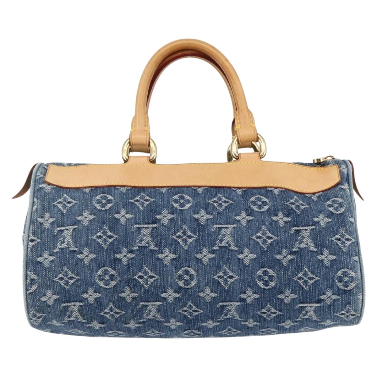 LOUIS VUITTON Monogram Denim Neo Speedy Hand Bag Blue M95019 LV Auth 128934V