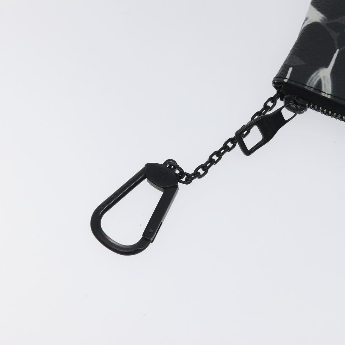 LOUIS VUITTON Eclipse Graffiti Pochette Cles Coin Purse M81975 Auth 128951