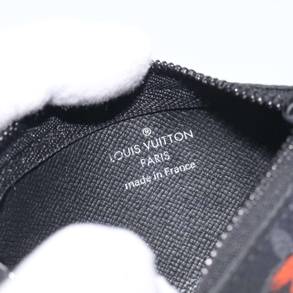 LOUIS VUITTON Eclipse Graffiti Pochette Cles Coin Purse M81975 Auth 128951