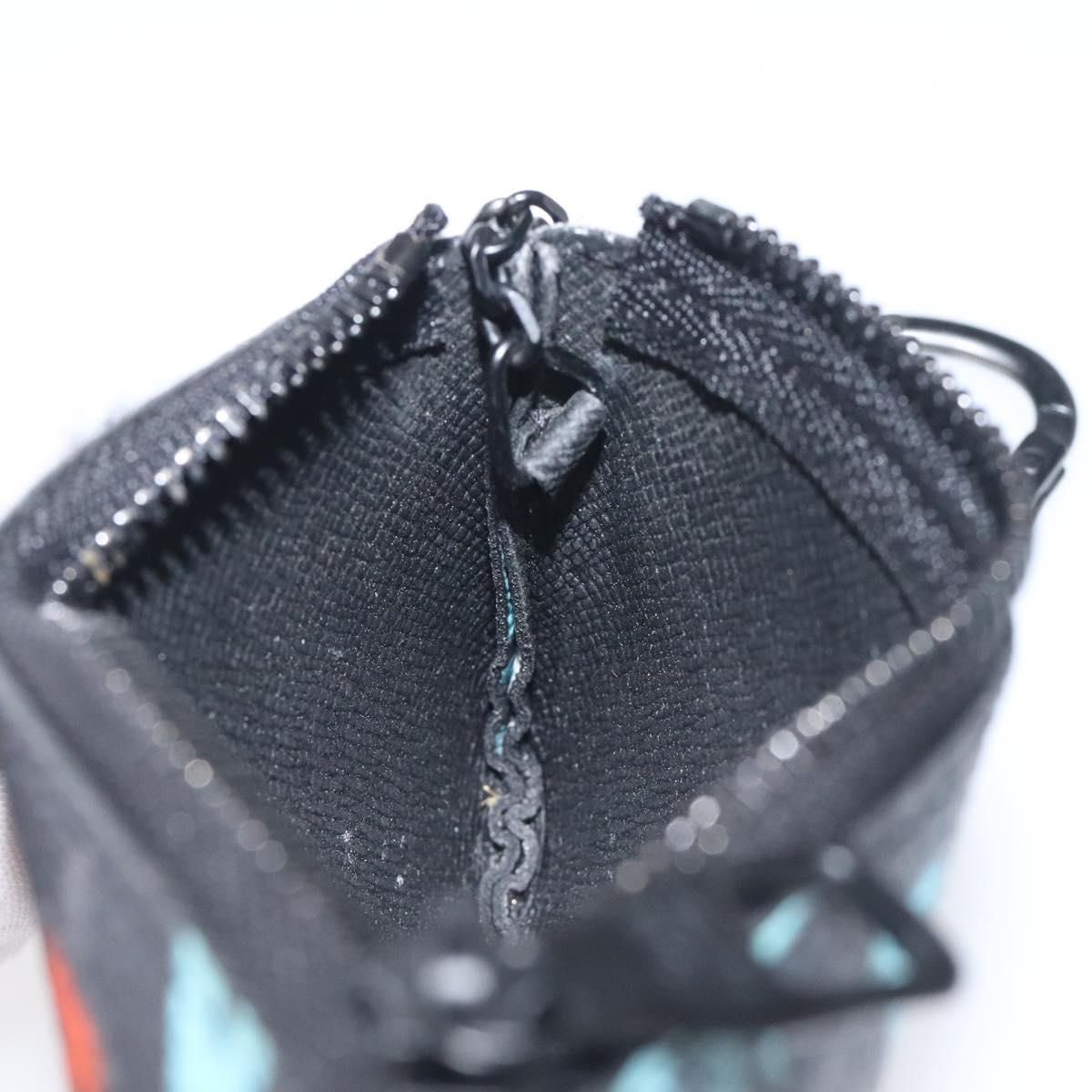 LOUIS VUITTON Eclipse Graffiti Pochette Cles Coin Purse M81975 Auth 128951