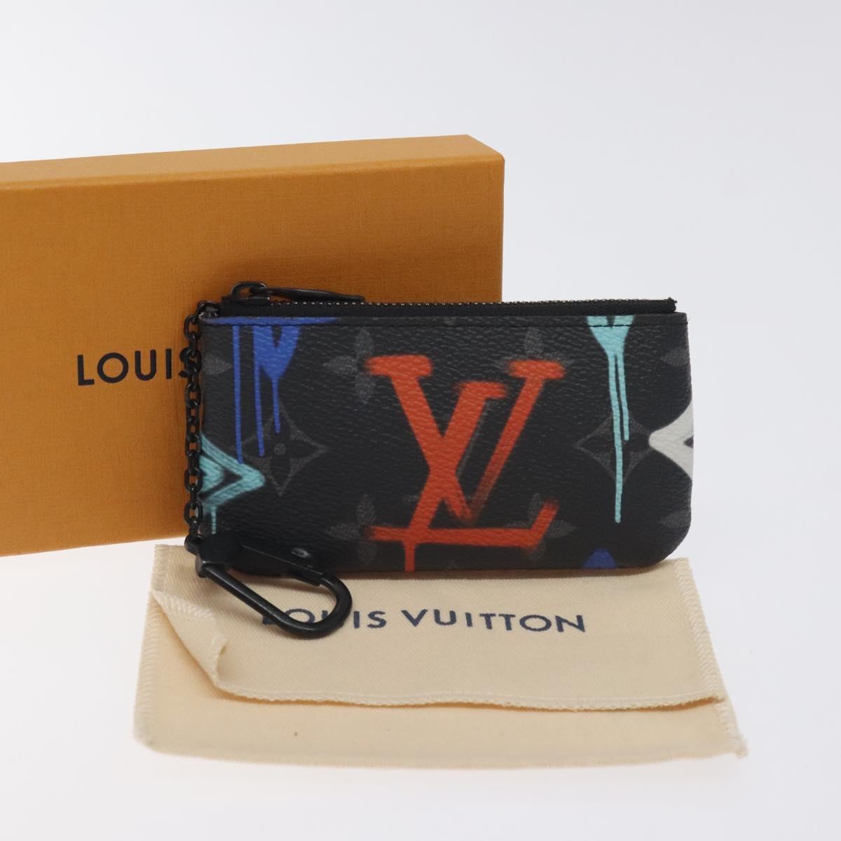 LOUIS VUITTON Eclipse Graffiti Pochette Cles Coin Purse M81975 Auth 128951