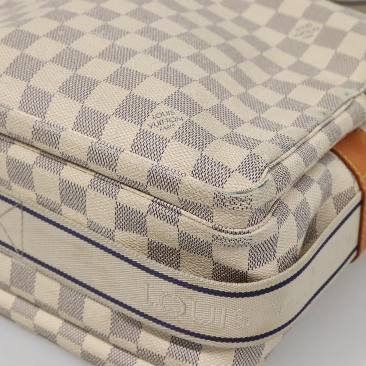 LOUIS VUITTON Damier Azur Naviglio Shoulder Bag N51189 LV Auth 128957