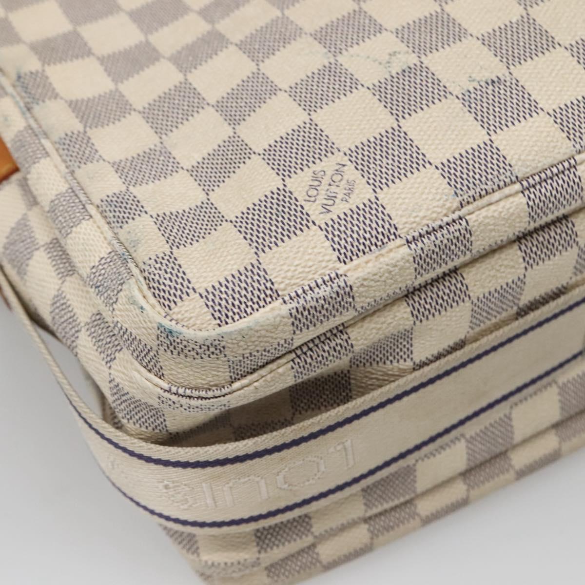 LOUIS VUITTON Damier Azur Naviglio Shoulder Bag N51189 LV Auth 128957