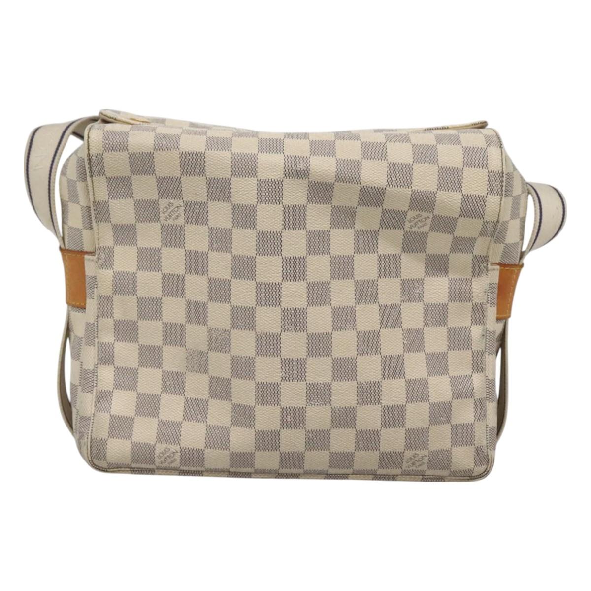 LOUIS VUITTON Damier Azur Naviglio Shoulder Bag N51189 LV Auth 128957