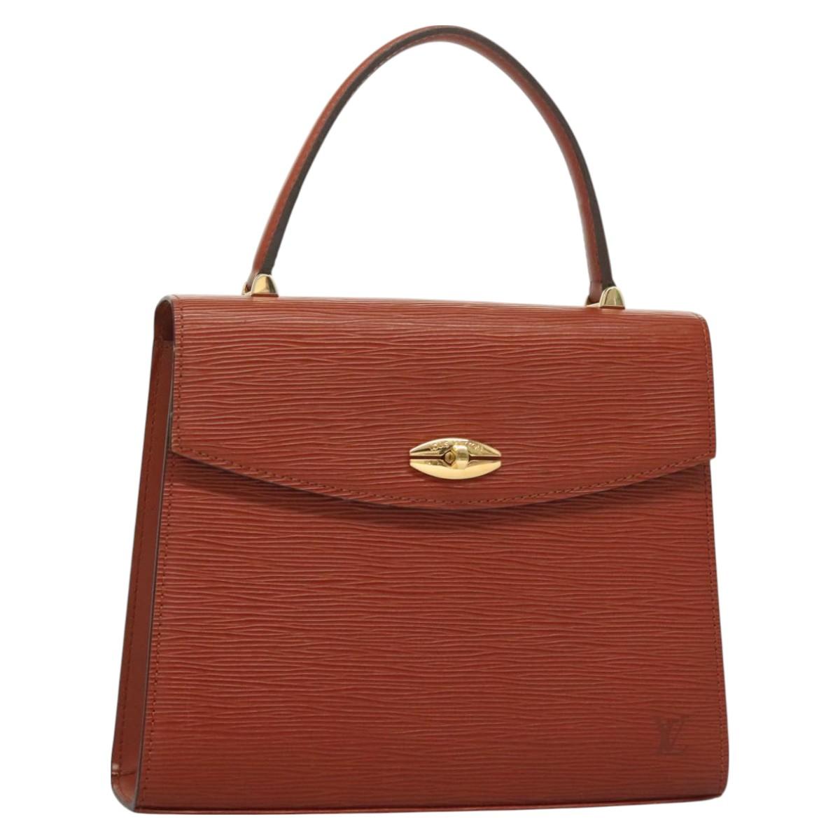 LOUIS VUITTON Epi Malesherbes Hand Bag Brown M52373 LV Auth 128962