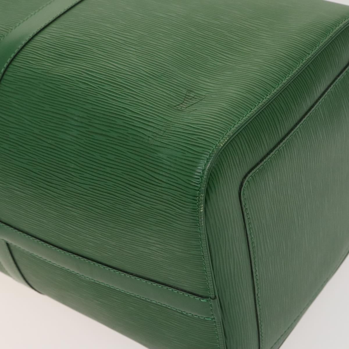 LOUIS VUITTON Epi Keepall 50 Boston Bag Green M42964 LV Auth 128963