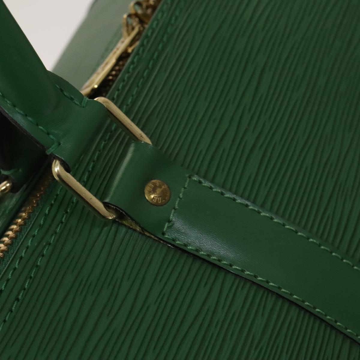 LOUIS VUITTON Epi Keepall 50 Boston Bag Green M42964 LV Auth 128963