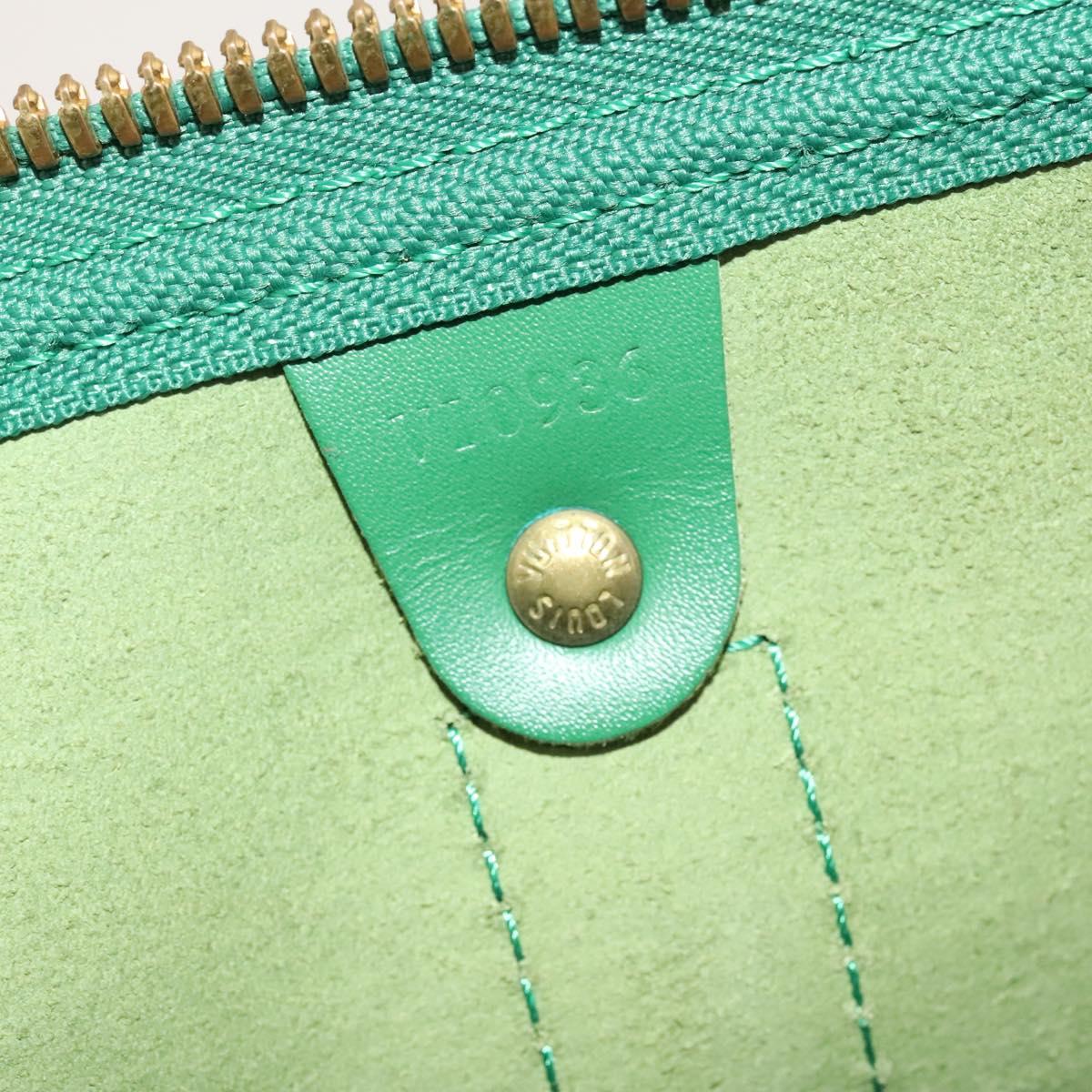 LOUIS VUITTON Epi Keepall 50 Boston Bag Green M42964 LV Auth 128963