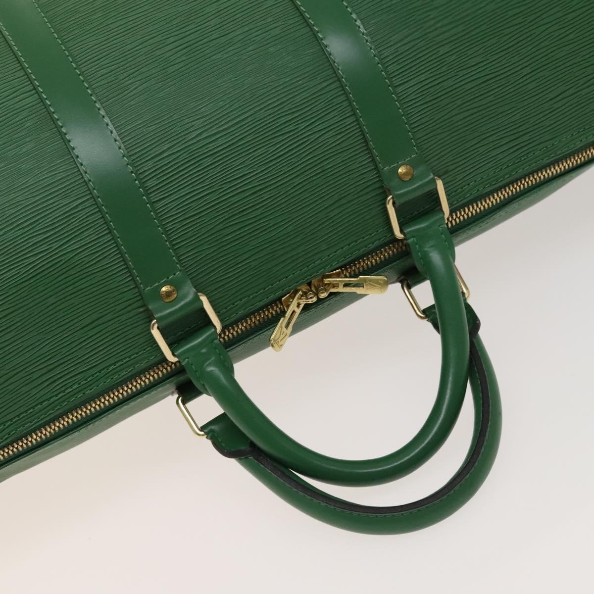 LOUIS VUITTON Epi Keepall 50 Boston Bag Green M42964 LV Auth 128963