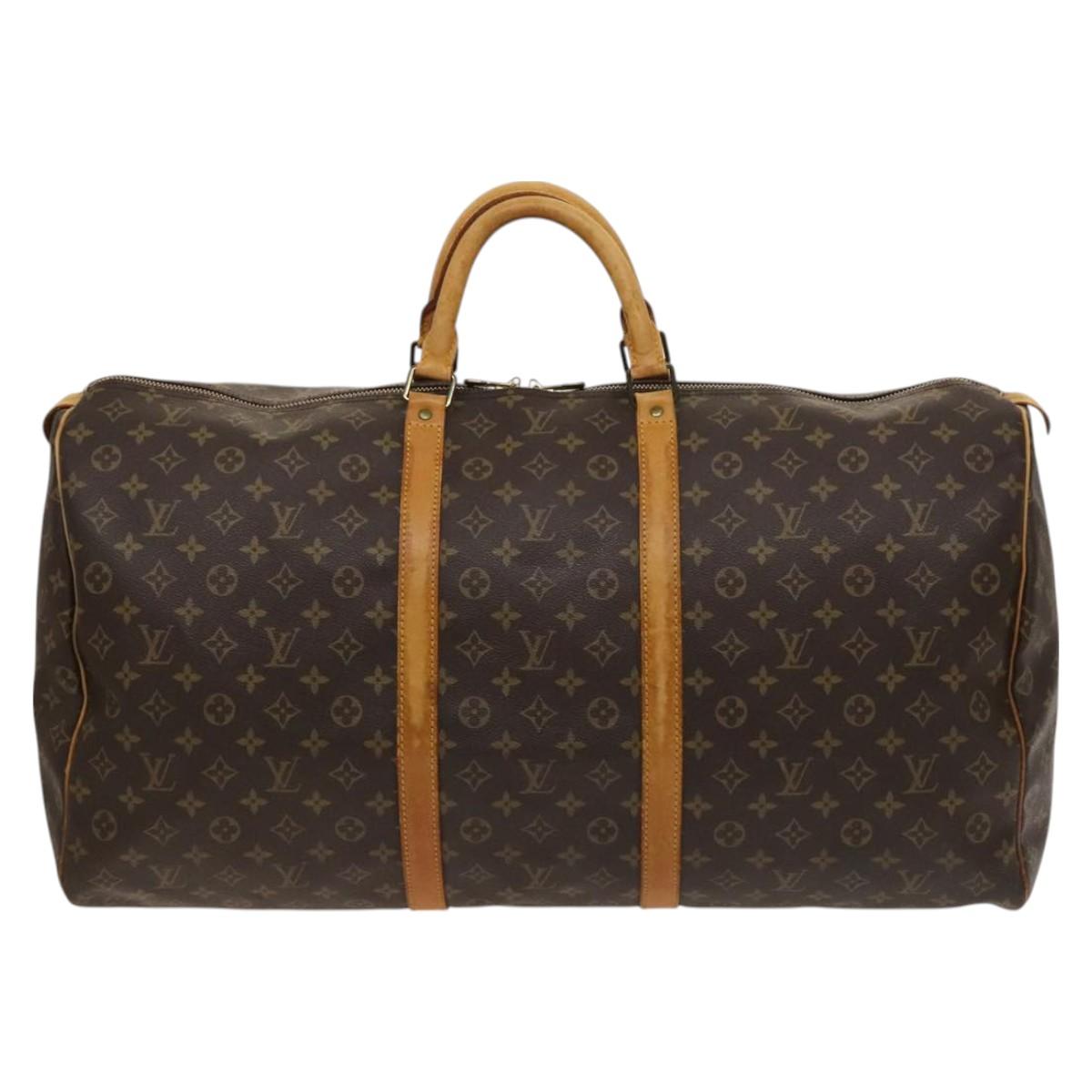 LOUIS VUITTON Monogram Keepall 60 Boston Bag M41422 LV Auth 128980