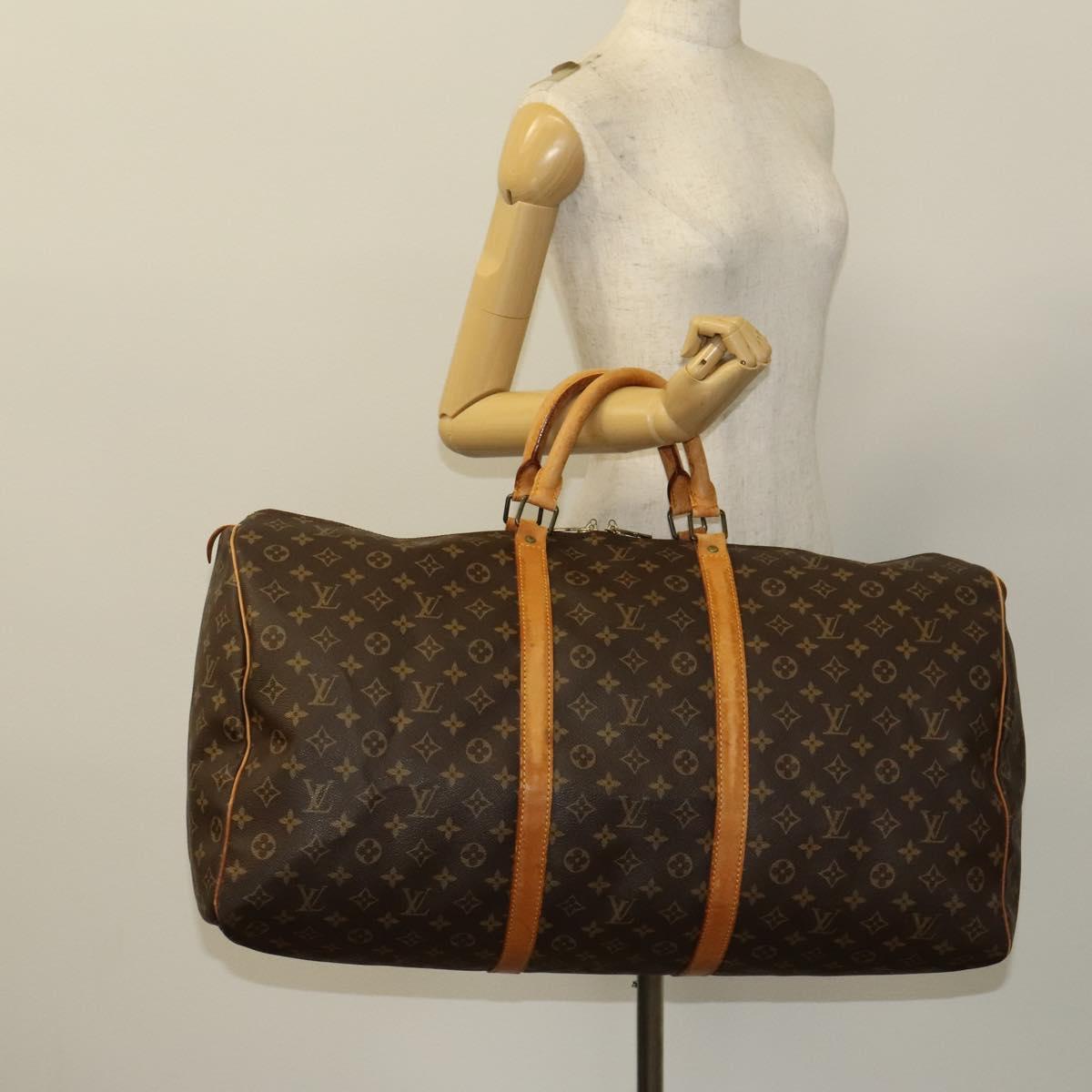 LOUIS VUITTON Monogram Keepall 60 Boston Bag M41422 LV Auth 128980