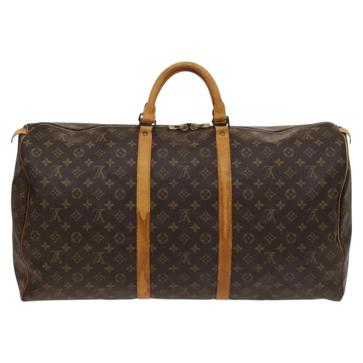 LOUIS VUITTON Monogram Keepall 60 Boston Bag M41422 LV Auth 128980