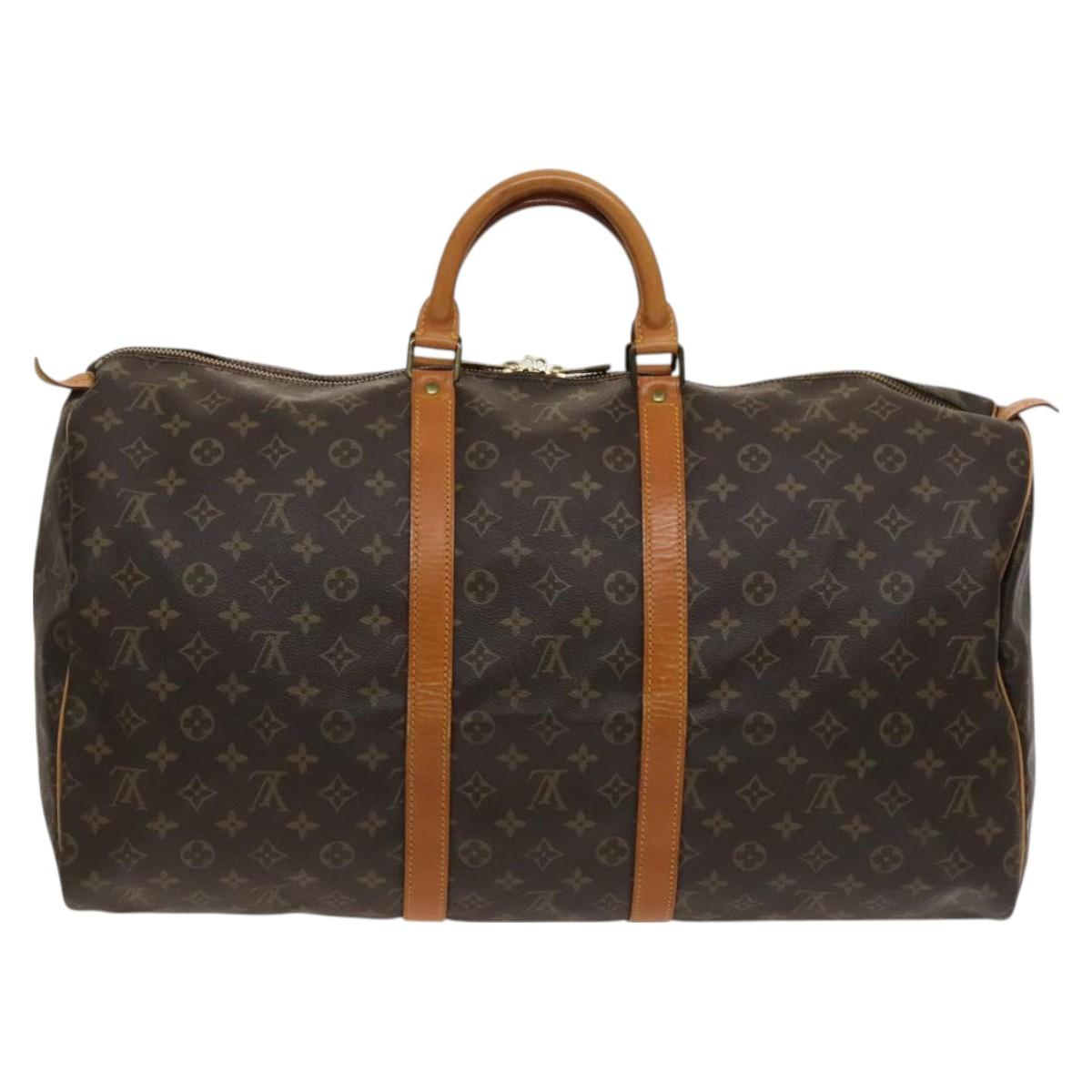 LOUIS VUITTON Monogram Keepall 55 Boston Bag M41424 LV Auth 128986