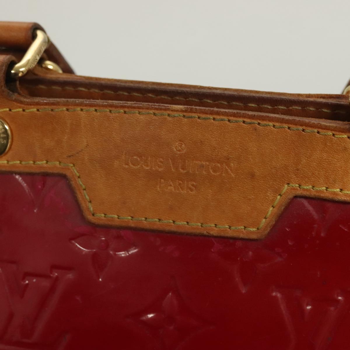 LOUIS VUITTON Vernis Blair MM Hand Bag 2way Rose Andian M91798 LV Auth 128991