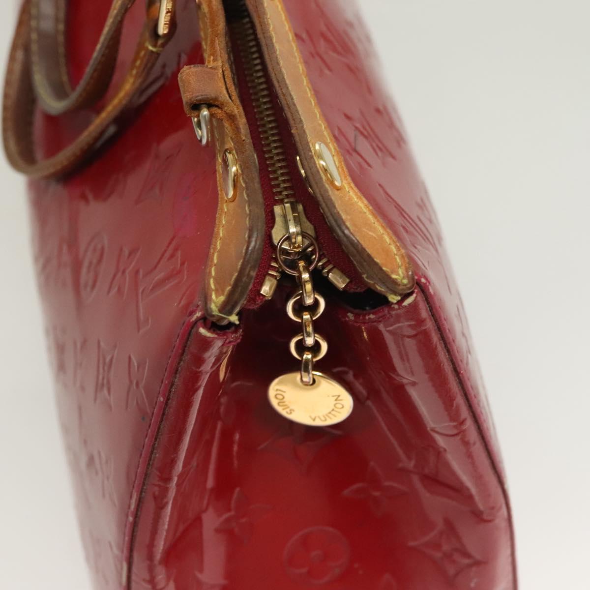 LOUIS VUITTON Vernis Blair MM Hand Bag 2way Rose Andian M91798 LV Auth 128991