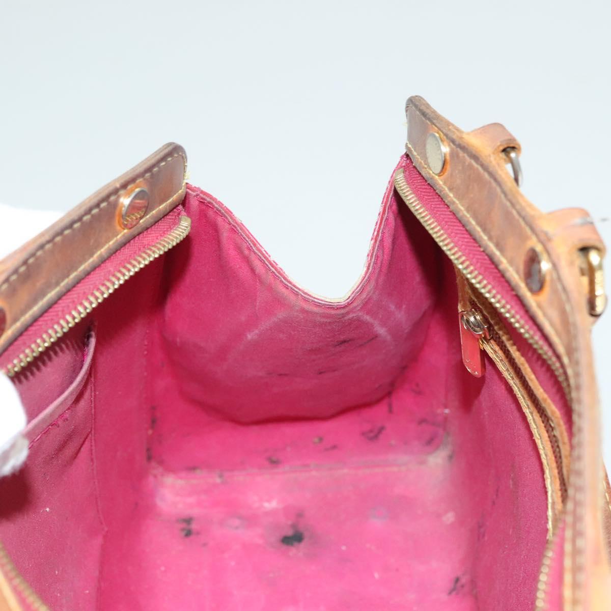 LOUIS VUITTON Vernis Blair MM Hand Bag 2way Rose Andian M91798 LV Auth 128991