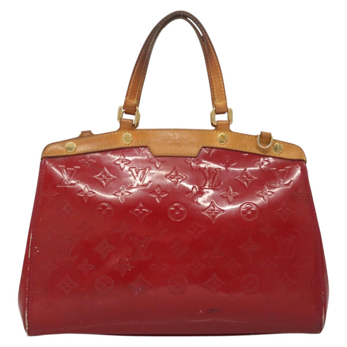 LOUIS VUITTON Vernis Blair MM Hand Bag 2way Rose Andian M91798 LV Auth 128991