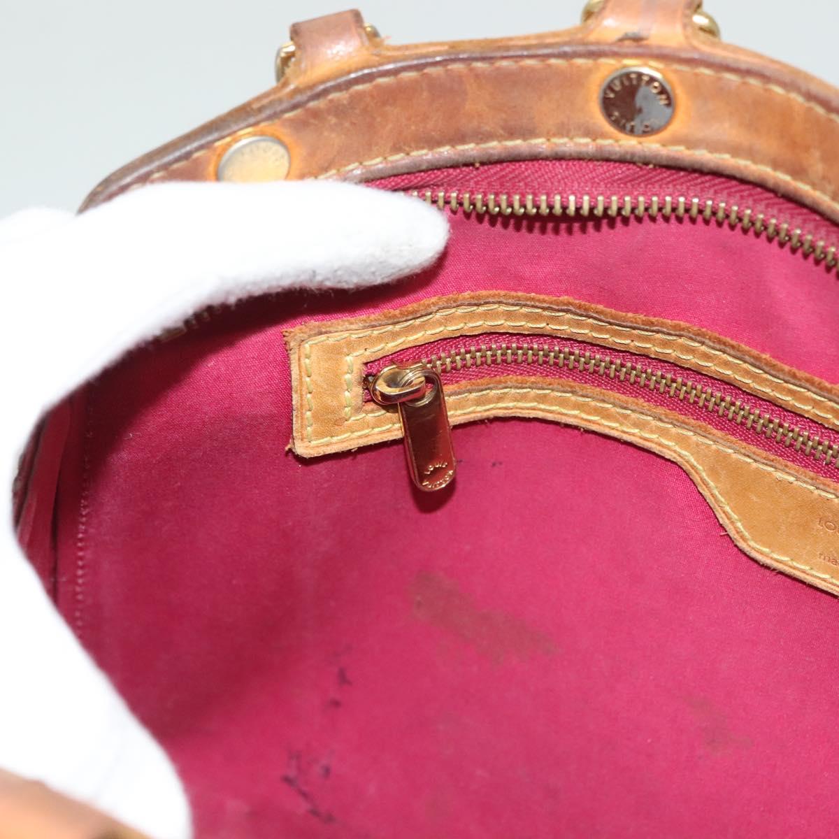 LOUIS VUITTON Vernis Blair MM Hand Bag 2way Rose Andian M91798 LV Auth 128991