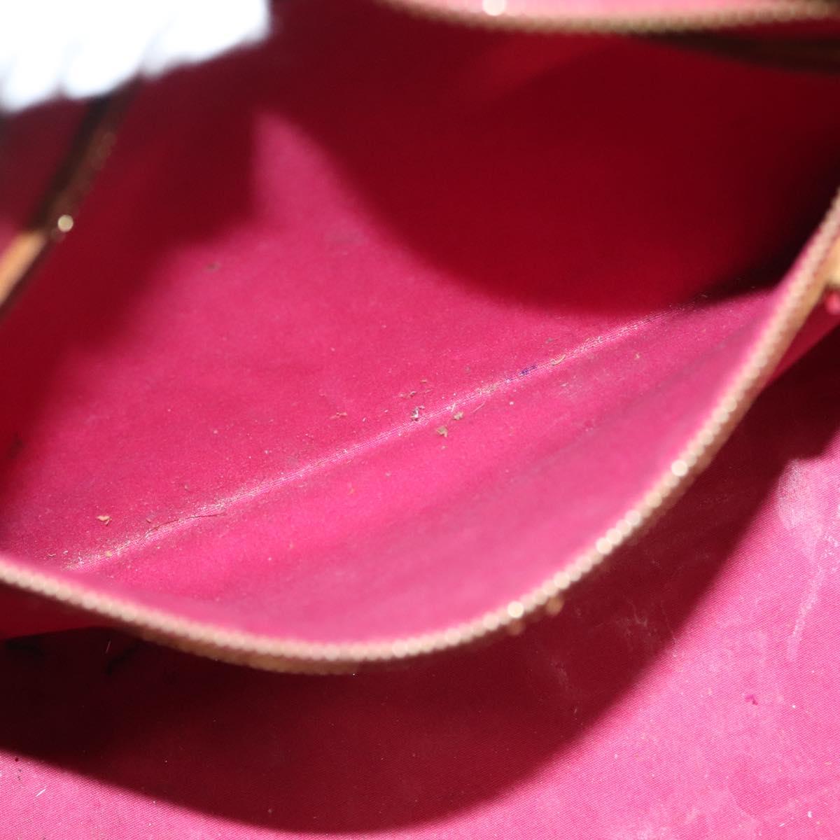 LOUIS VUITTON Vernis Blair MM Hand Bag 2way Rose Andian M91798 LV Auth 128991