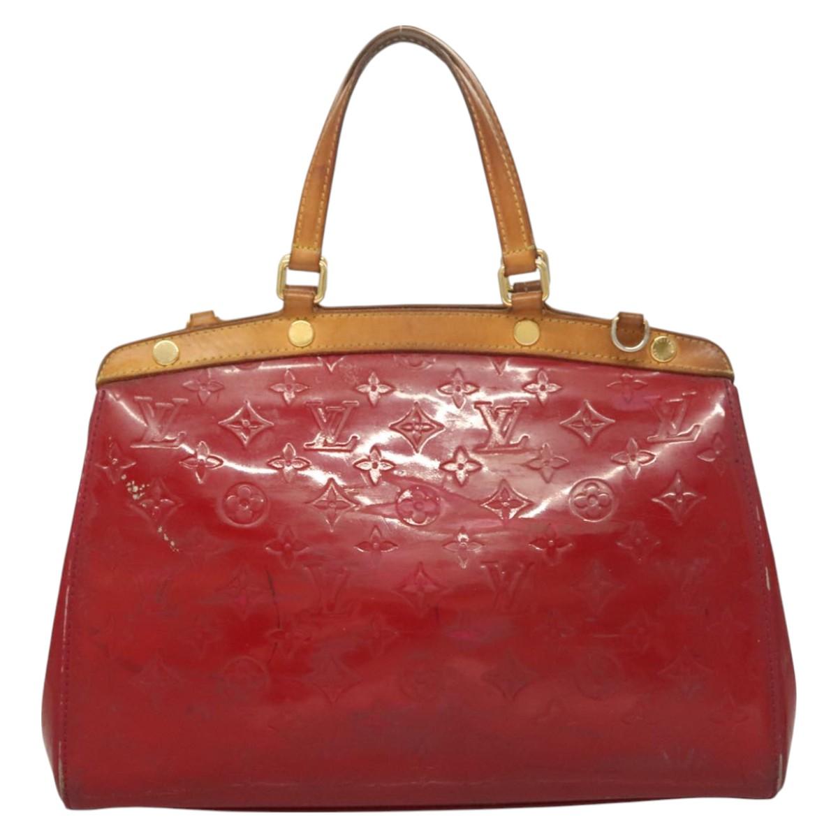 LOUIS VUITTON Vernis Blair MM Hand Bag 2way Rose Andian M91798 LV Auth 128991