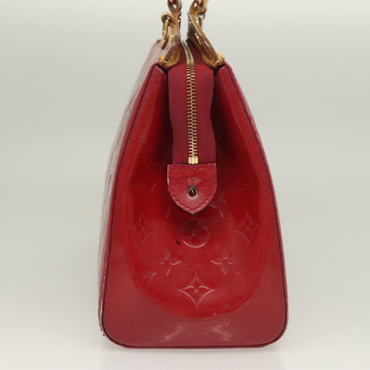 LOUIS VUITTON Vernis Blair MM Hand Bag 2way Rose Andian M91798 LV Auth 128991