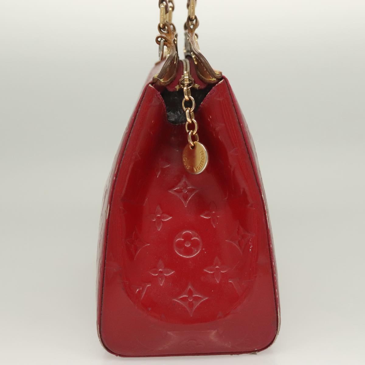 LOUIS VUITTON Vernis Blair MM Hand Bag 2way Rose Andian M91798 LV Auth 128991