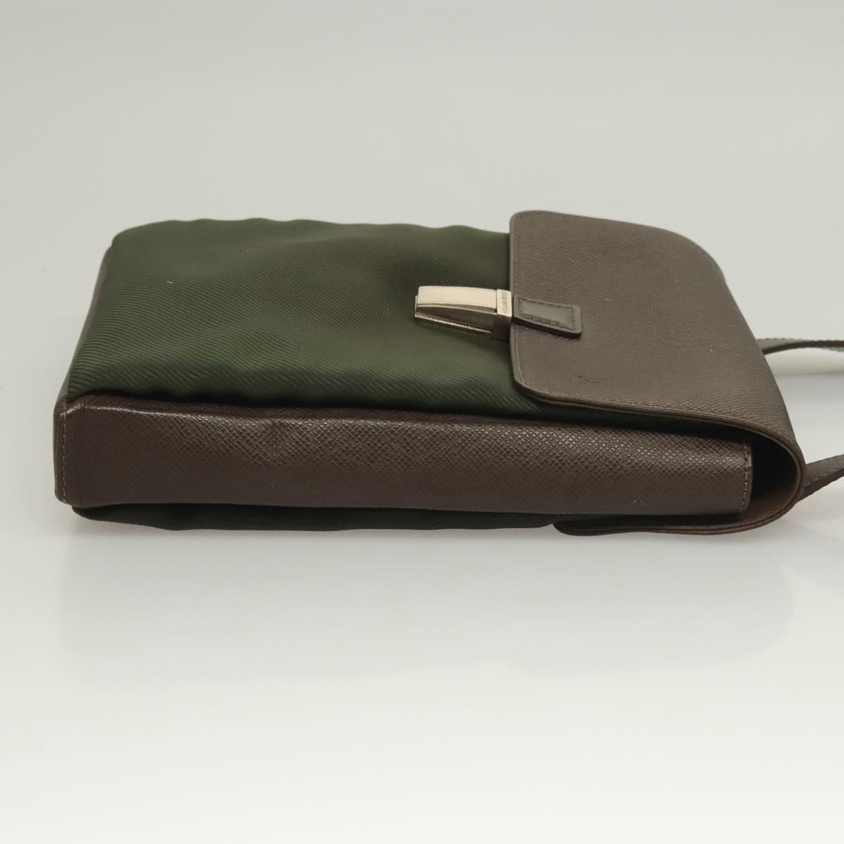 LOUIS VUITTON Taiga Saratov PM Shoulder Bag Grizzly M30898 LV Auth 129021