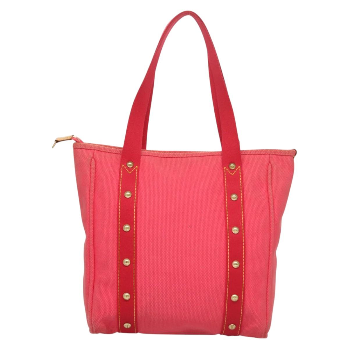 LOUIS VUITTON Antigua Cabas MM Tote Bag Pink M40085 LV Auth 129032
