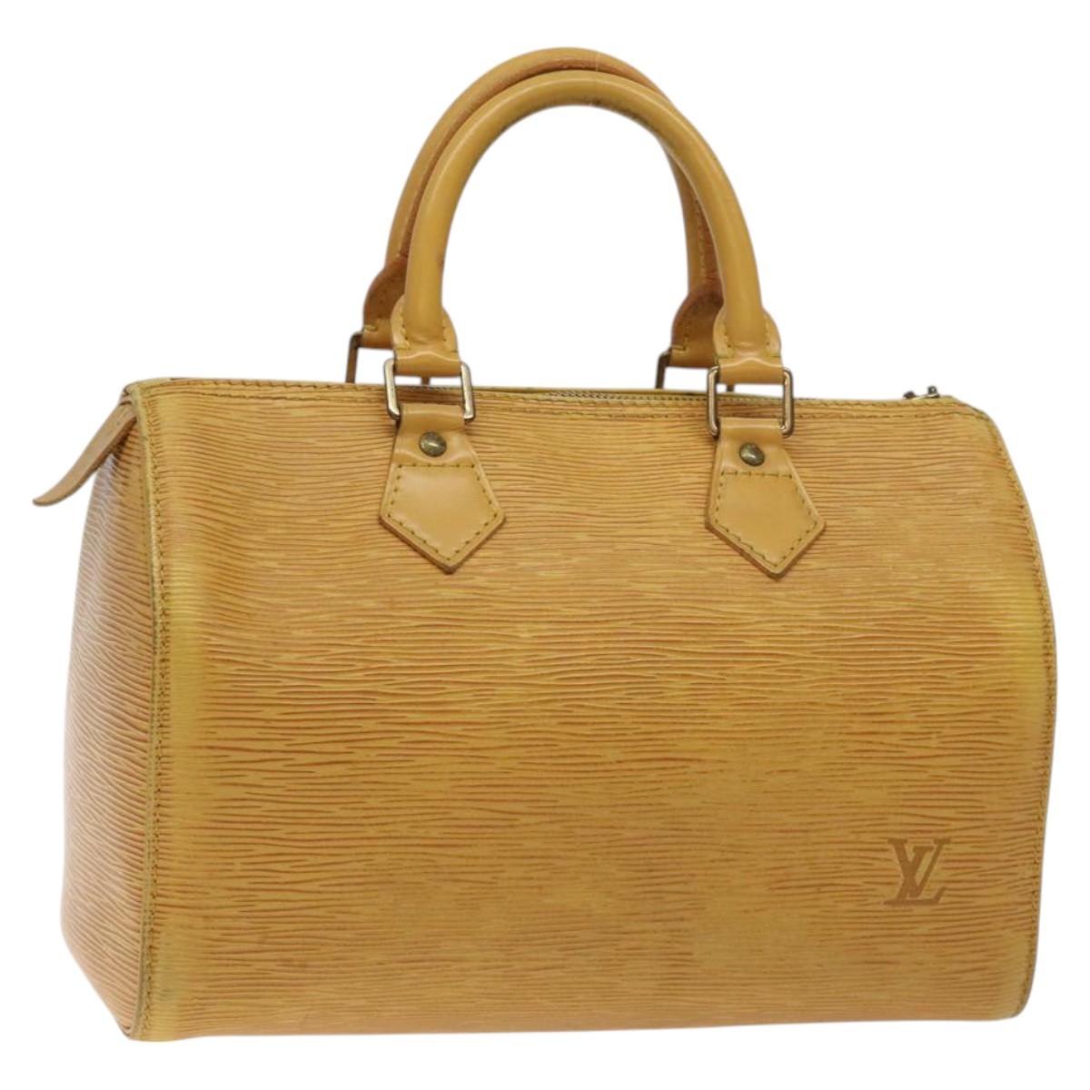 LOUIS VUITTON Epi Speedy 25 Hand Bag Tassili Yellow M43019 LV Auth 129045