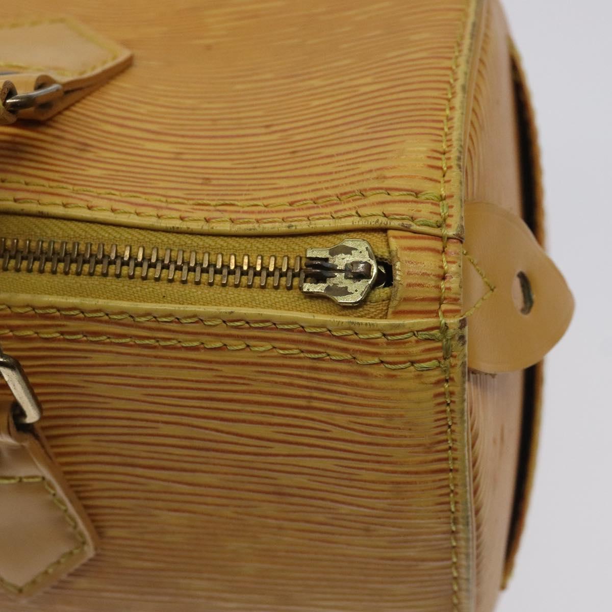 LOUIS VUITTON Epi Speedy 25 Hand Bag Tassili Yellow M43019 LV Auth 129045