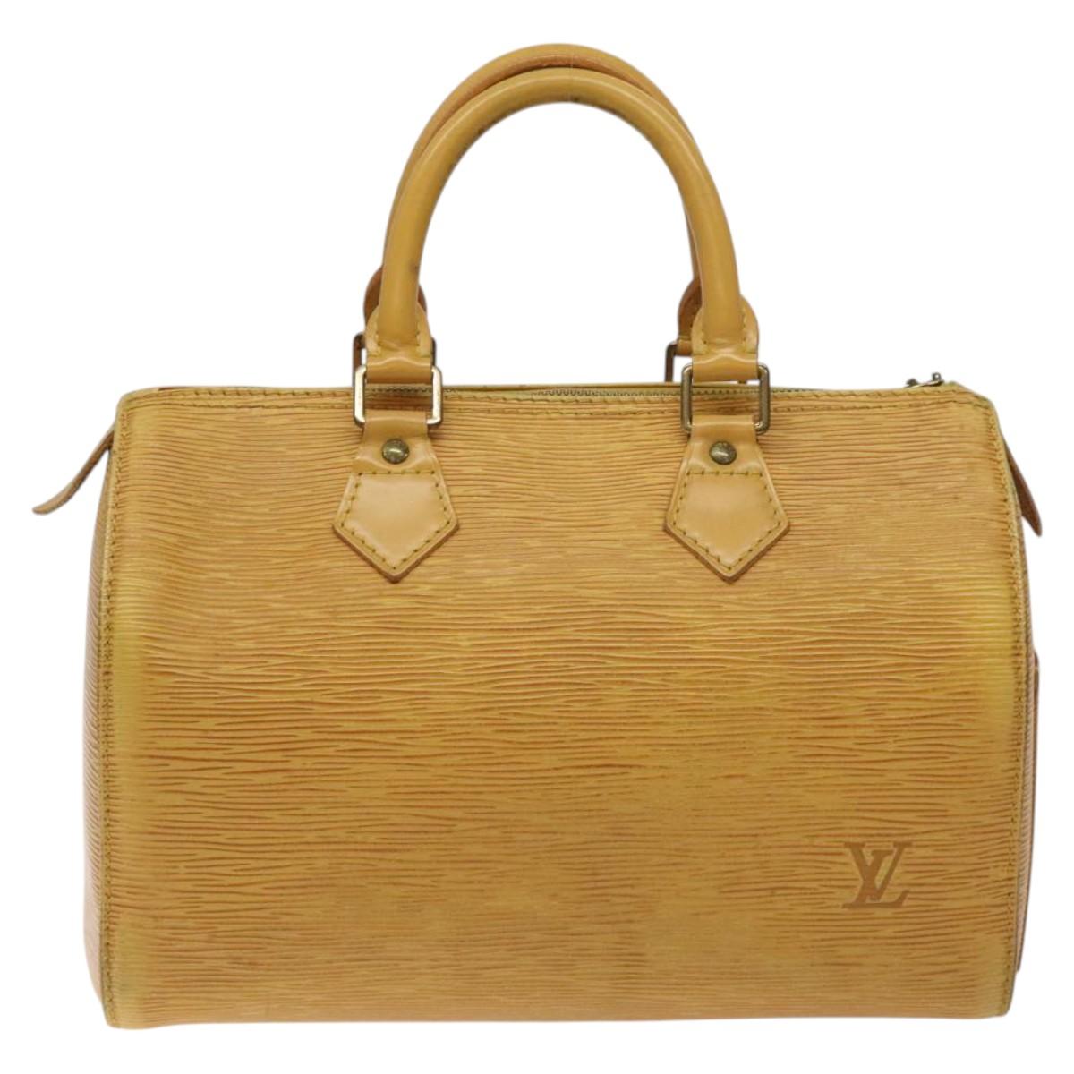 LOUIS VUITTON Epi Speedy 25 Hand Bag Tassili Yellow M43019 LV Auth 129045