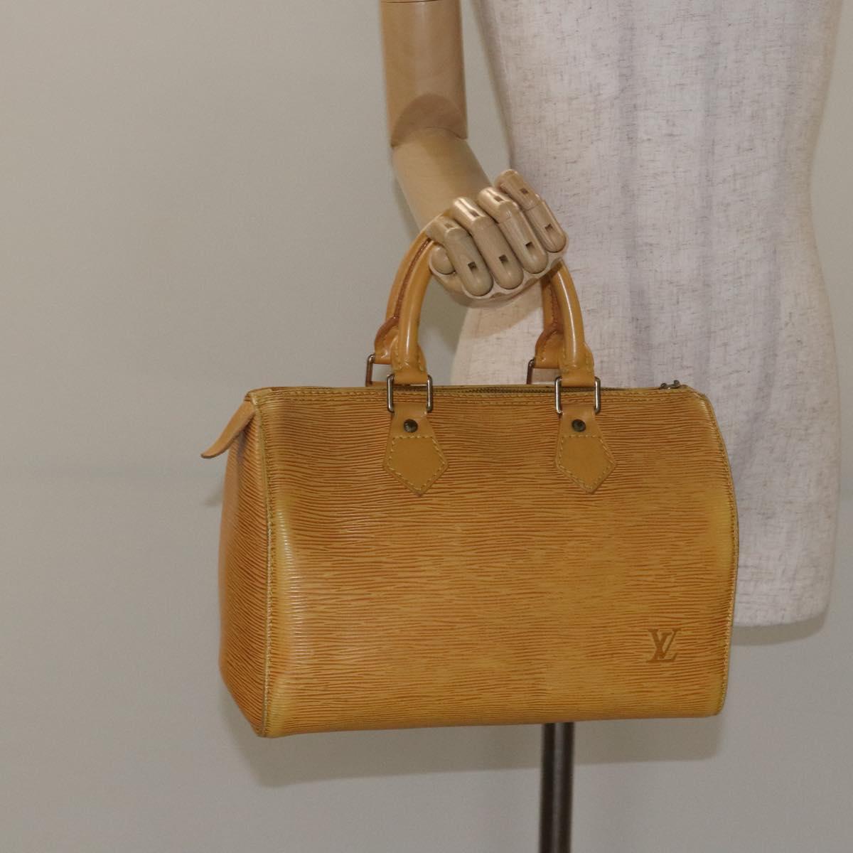 LOUIS VUITTON Epi Speedy 25 Hand Bag Tassili Yellow M43019 LV Auth 129045