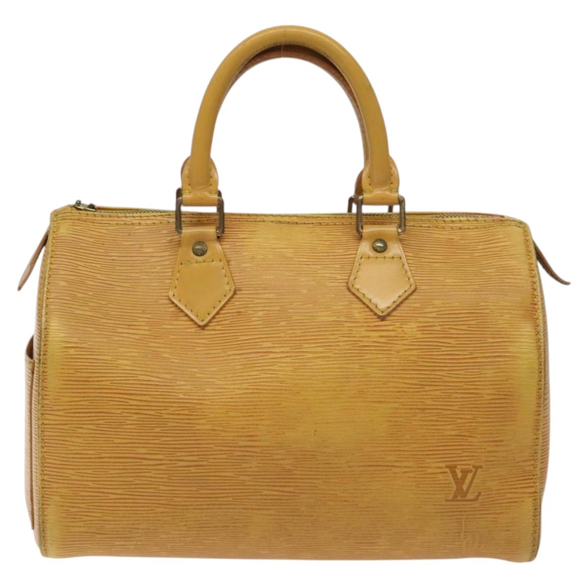 LOUIS VUITTON Epi Speedy 25 Hand Bag Tassili Yellow M43019 LV Auth 129045
