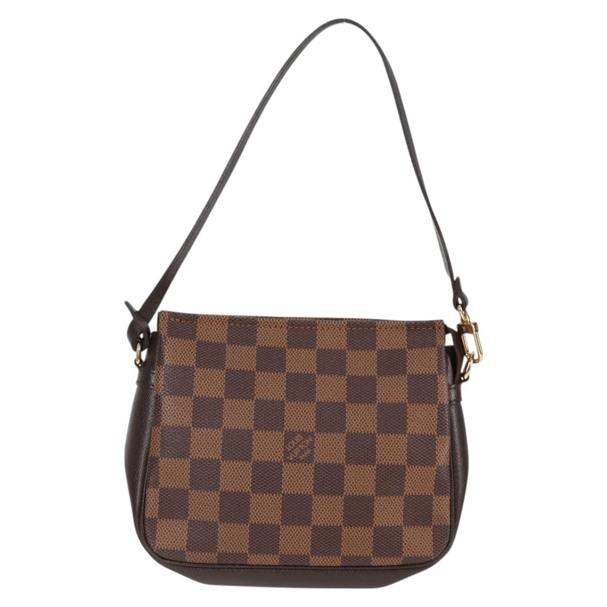 LOUIS VUITTON Damier Ebene Trousse Makeup Pouch N51982 LV Auth 129046V