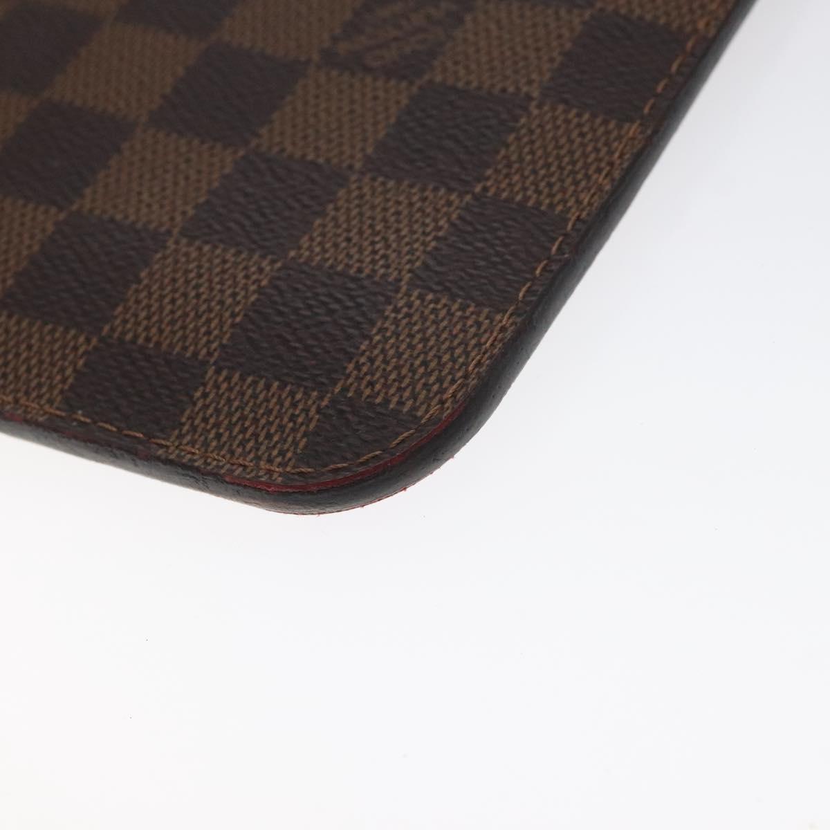 LOUIS VUITTON Damier Ebene Neverfull MM Pouch Accessory Pouch LV Auth 129058