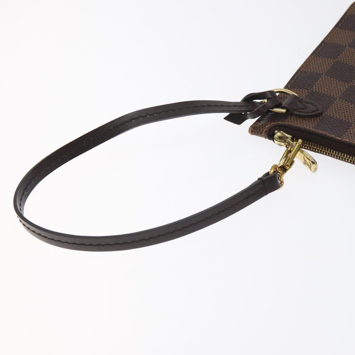 LOUIS VUITTON Damier Ebene Neverfull MM Pouch Accessory Pouch LV Auth 129058