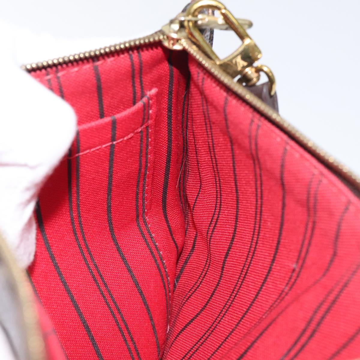 LOUIS VUITTON Damier Ebene Neverfull MM Pouch Accessory Pouch LV Auth 129058