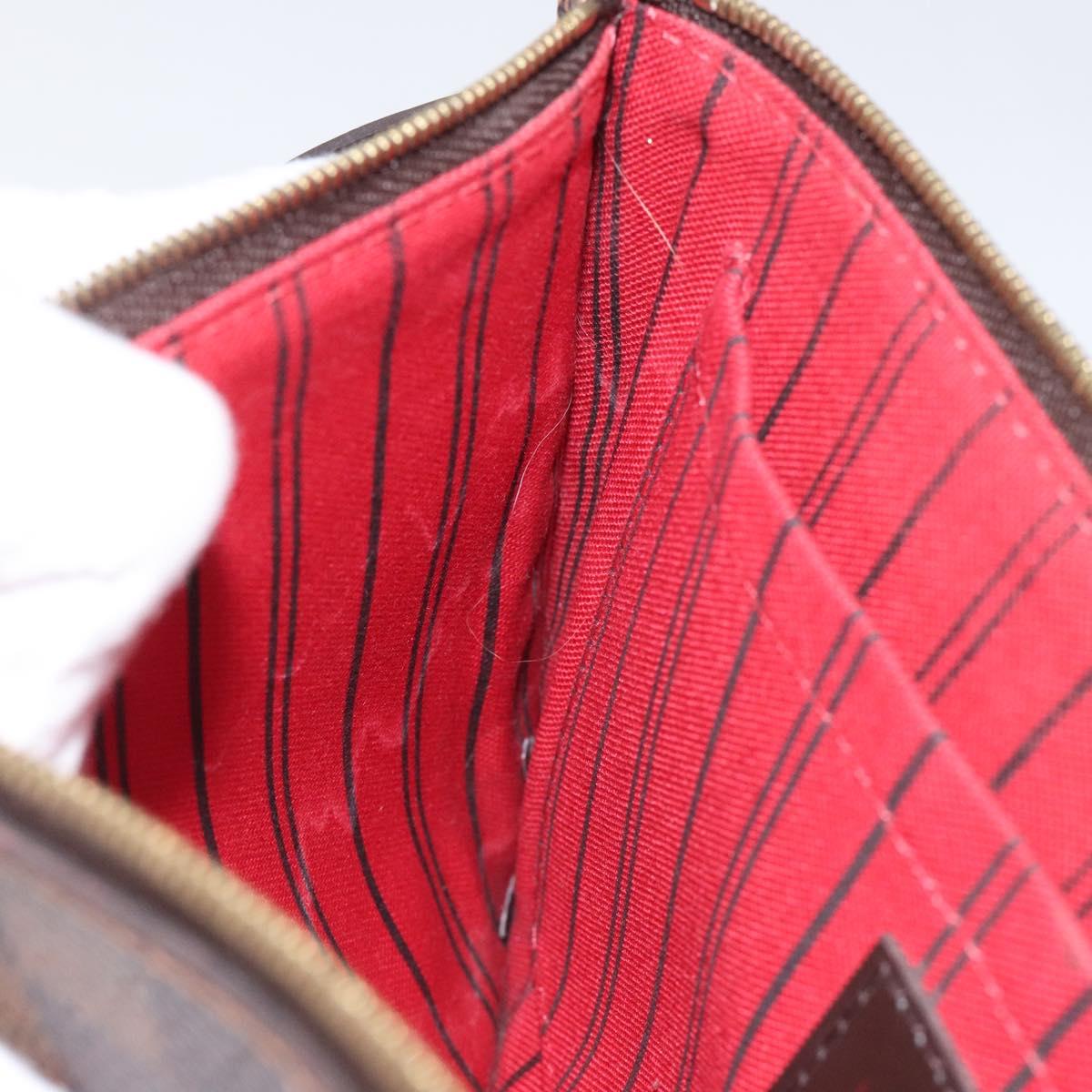 LOUIS VUITTON Damier Ebene Neverfull MM Pouch Accessory Pouch LV Auth 129058