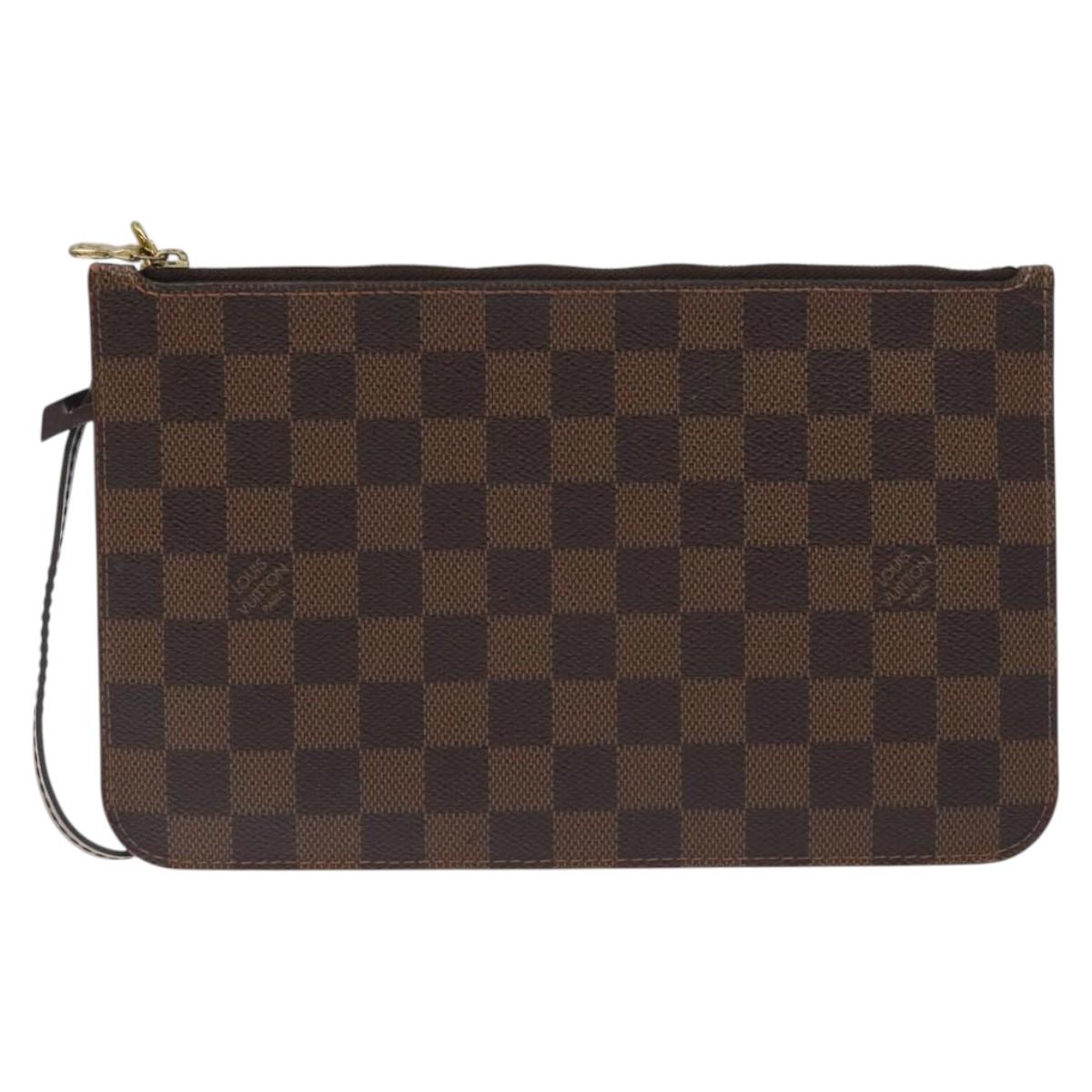 LOUIS VUITTON Damier Ebene Neverfull MM Pouch Accessory Pouch LV Auth 129058