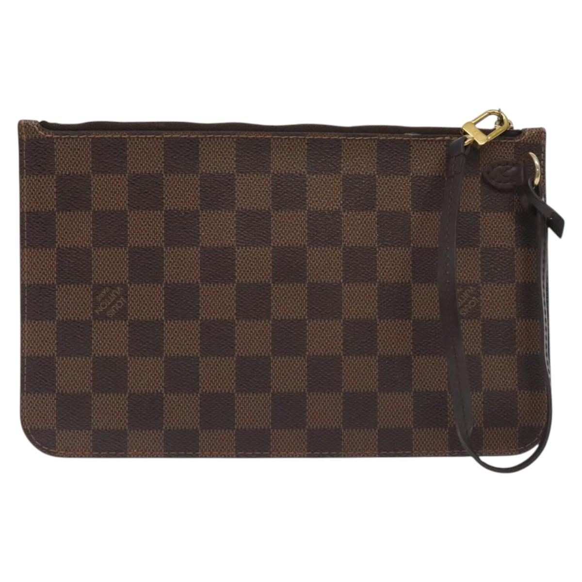 LOUIS VUITTON Damier Ebene Neverfull MM Pouch Accessory Pouch LV Auth 129058