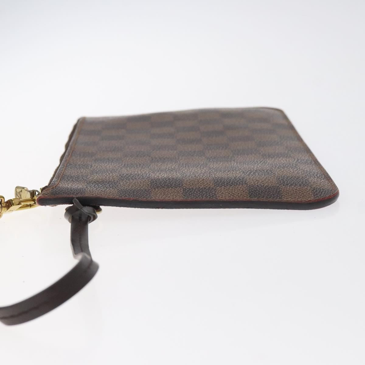 LOUIS VUITTON Damier Ebene Neverfull MM Pouch Accessory Pouch LV Auth 129058