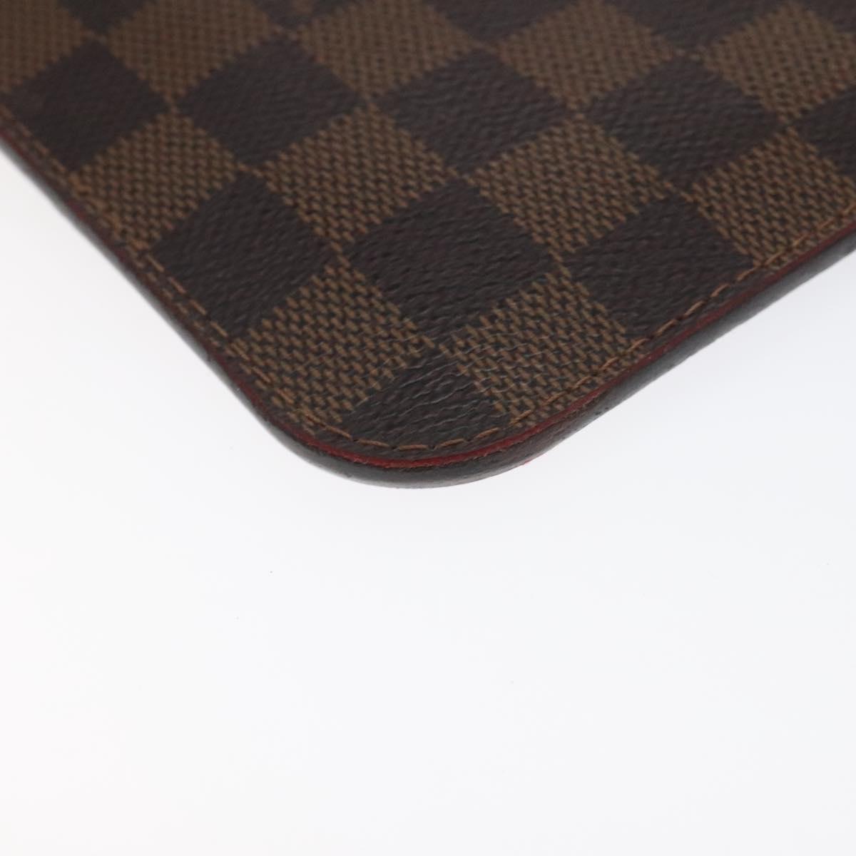 LOUIS VUITTON Damier Ebene Neverfull MM Pouch Accessory Pouch LV Auth 129058