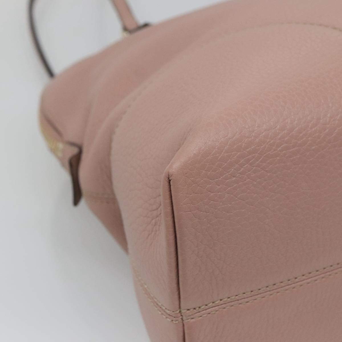 GUCCI Brie Shoulder Bag Leather Gold Pink 323673 Auth 129062