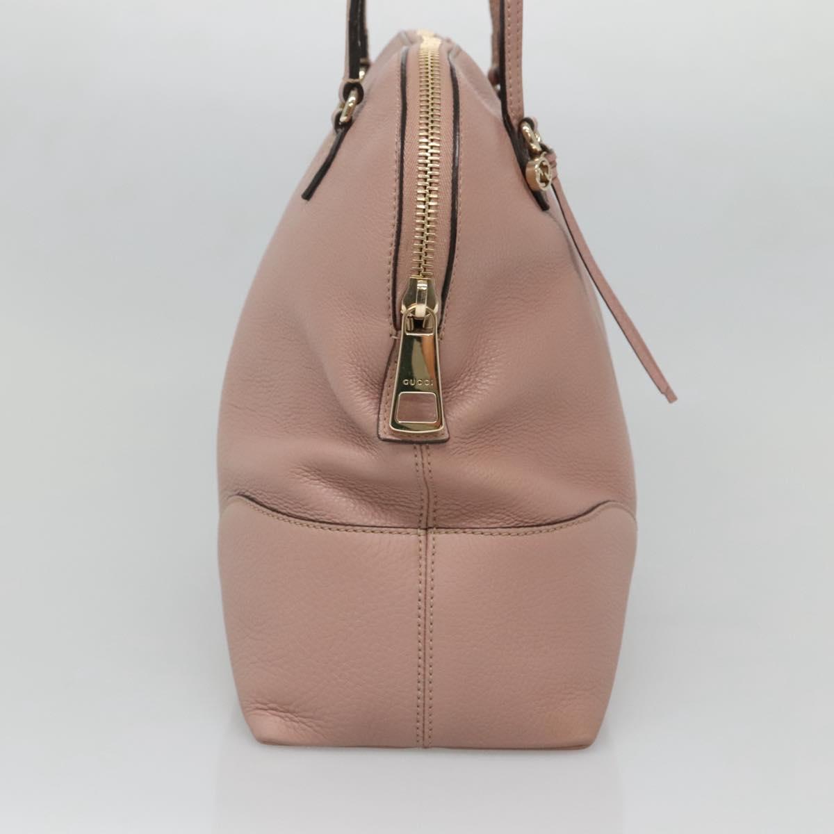 GUCCI Brie Shoulder Bag Leather Gold Pink 323673 Auth 129062